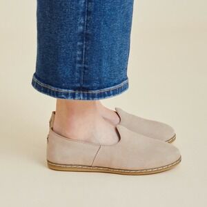 Charix Safari Nubuck Slip-Ons in Beige, Women's 36 US 6